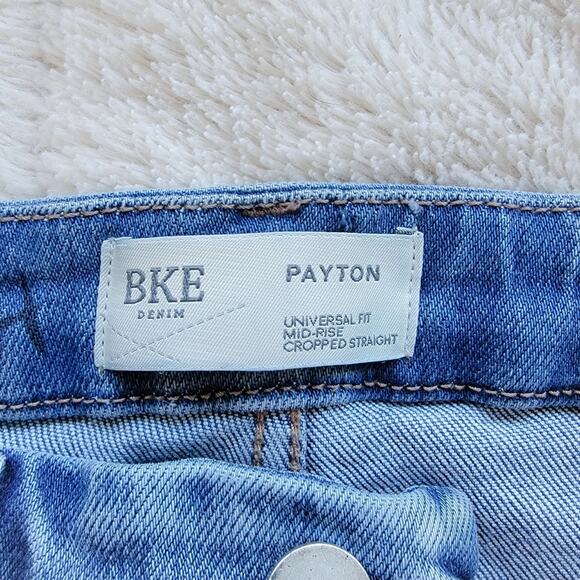BKE Payton Distressed Midrise Crop Straight Leg Jeans - Picture 5 of 6